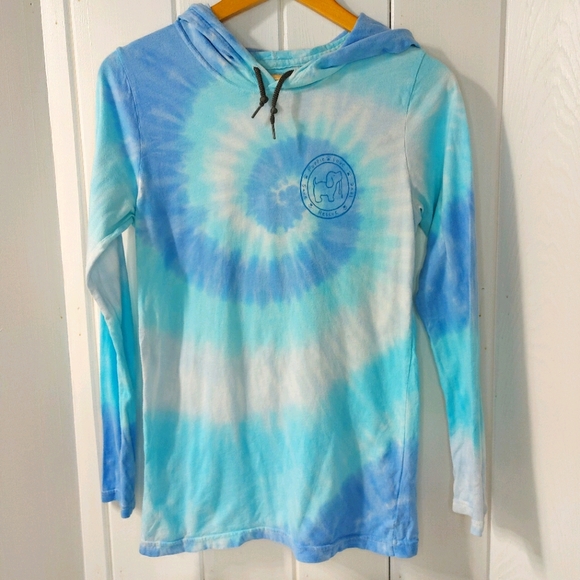 Puppy Love Blue Tie Dye Hoodie Sz Small - Picture 1 of 9